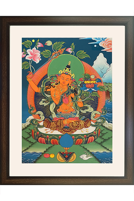 Ladakh Thangka Painting Manjushri (18x25) Inches