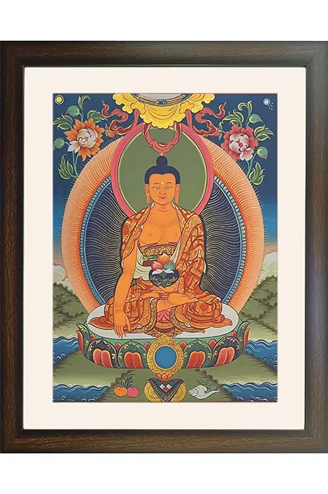 Ladakh Thangka Painting Shakyamuni Buddha (18x25) Inches
