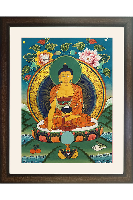 Ladakh Thangka Painting Shakyamuni Buddha (18x25) Inches