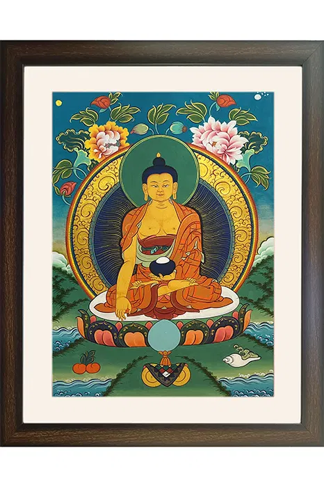 Ladakh Thangka Painting Shakyamuni Buddha (18x25) Inches