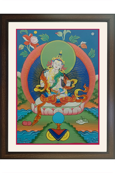 Ladakh Thangka Painting White Tara (13.5x16.5) Inches