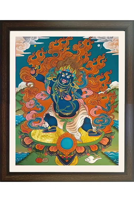 Ladakh Thangka Painting Vajrapani (18x25) Inches