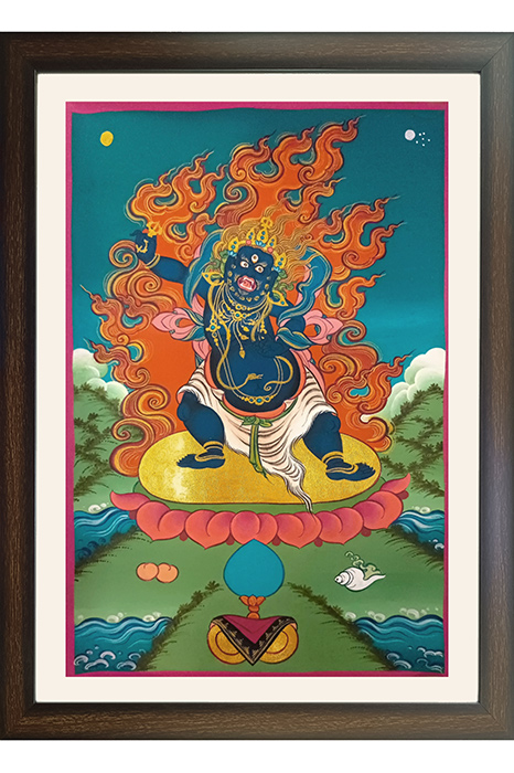 Ladakh Thangka Painting Vajrapani (13.5x16.5) Inches