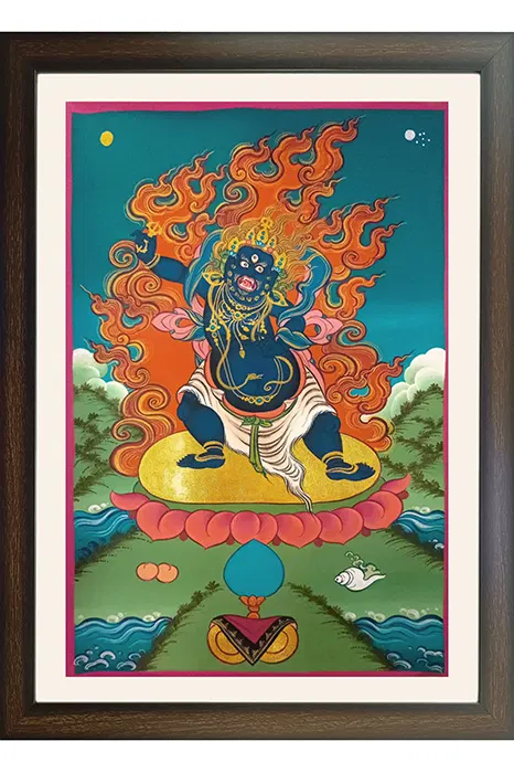 Ladakh Thangka Painting Vajrapani (13.5x16.5) Inches