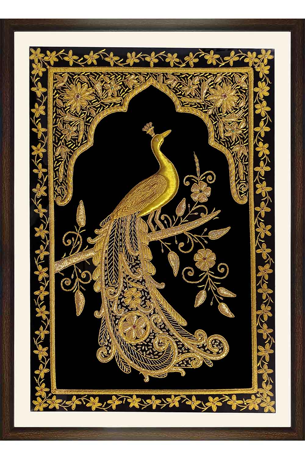 Lucknow Zardozi Wall Hanging with Frame (30*41) Inches