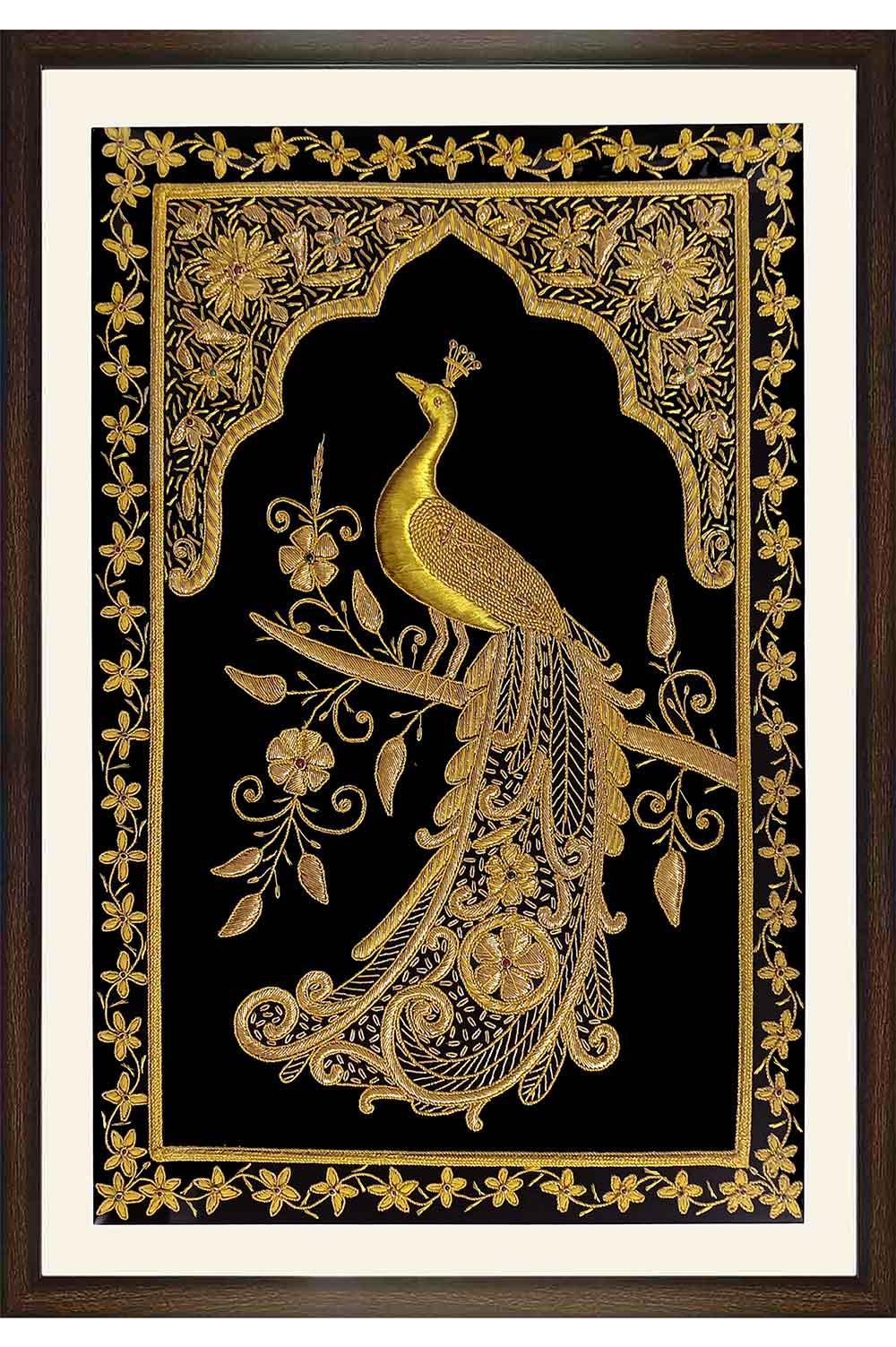 Lucknow Zardozi Wall Hanging with Frame (41*30) Inches