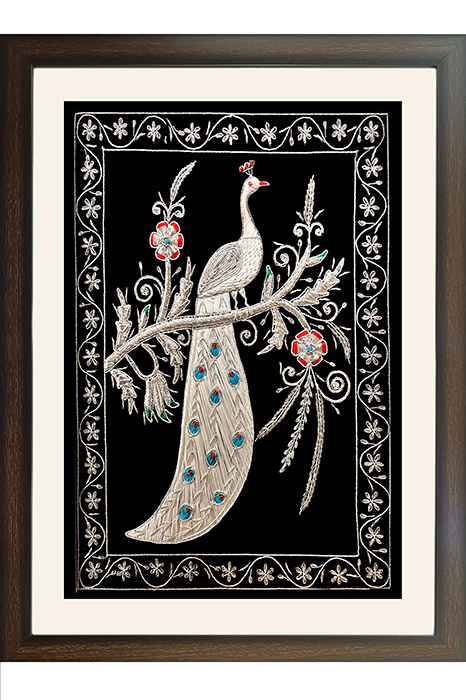 Lucknow Zardozi Wall Hanging with Frame (24*30) Inches