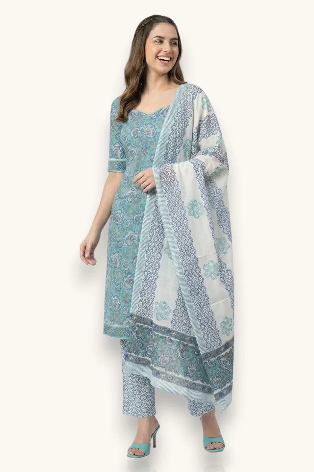 Farrukhabad Hand Block Print Salwar suit