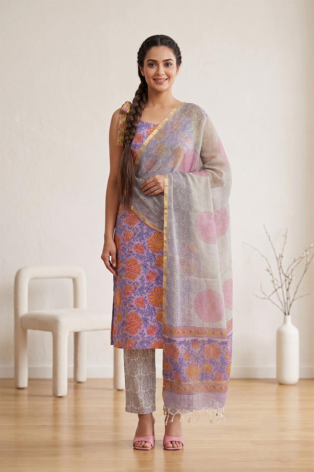 Farrukhabad Hand Block Print Salwar suit