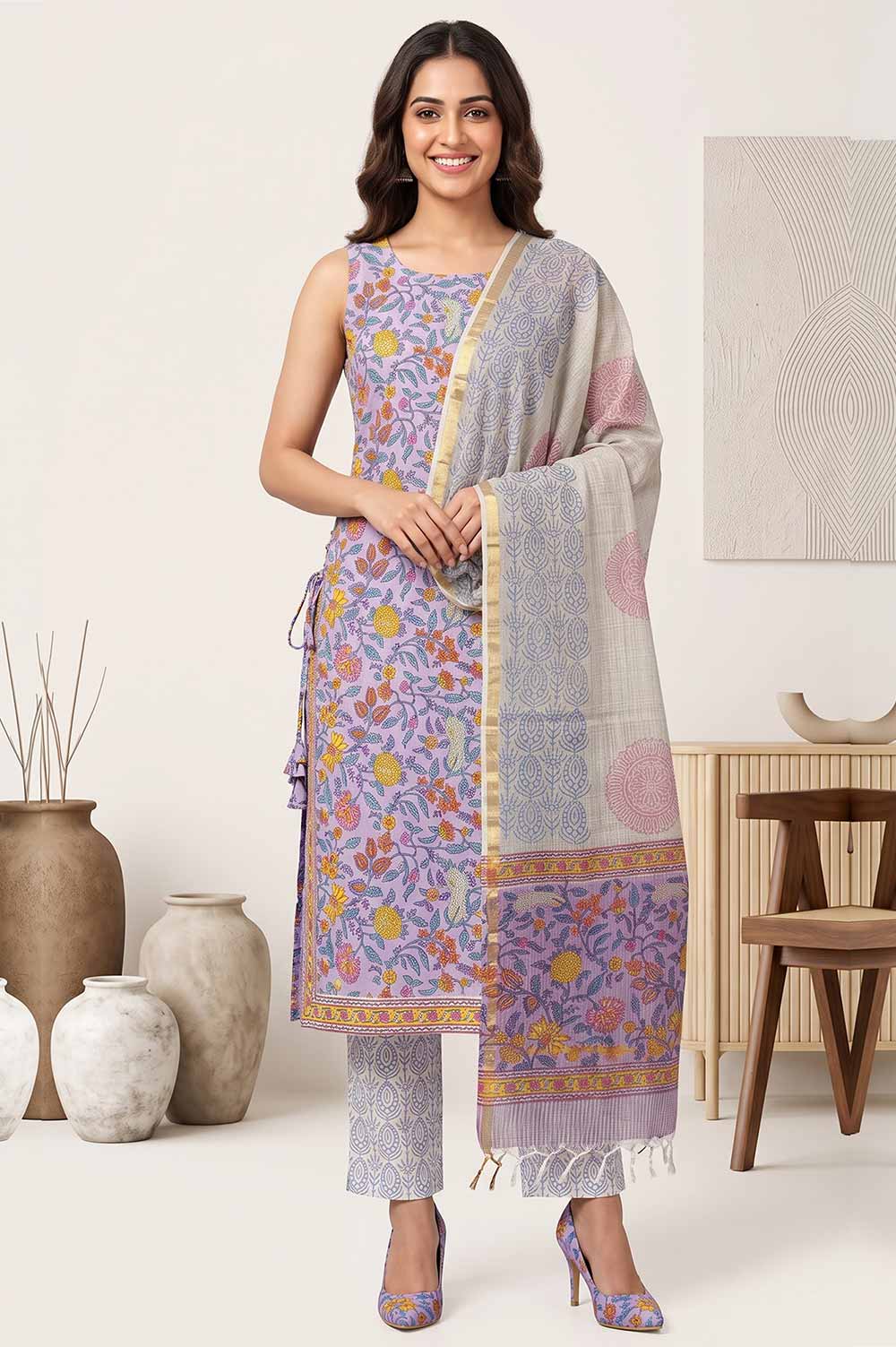 Farrukhabad Hand Block Print Salwar suit