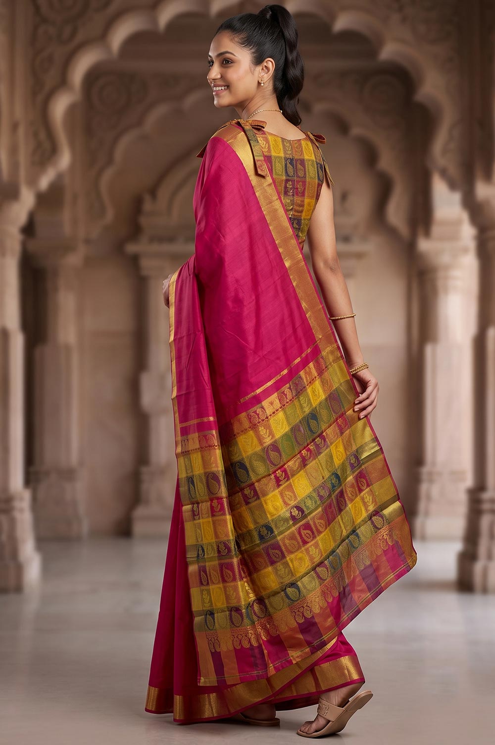 Corvai Kancheepuram Pure Silk Handloom Saree