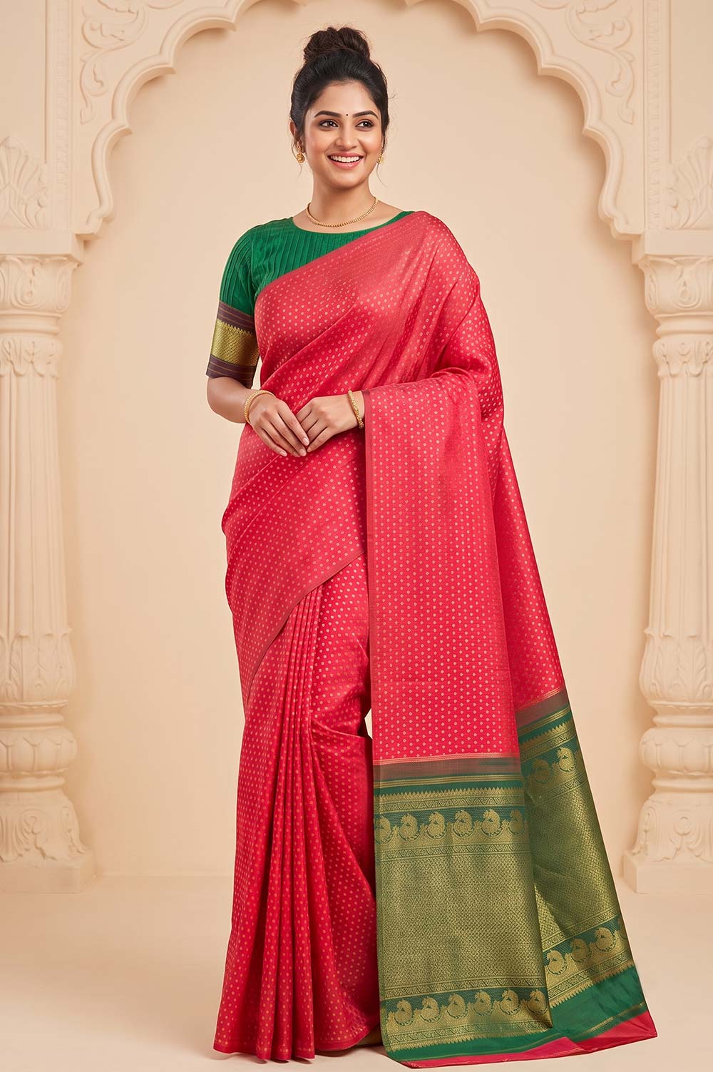 Corvai Kancheepuram Pure Silk Handloom Saree