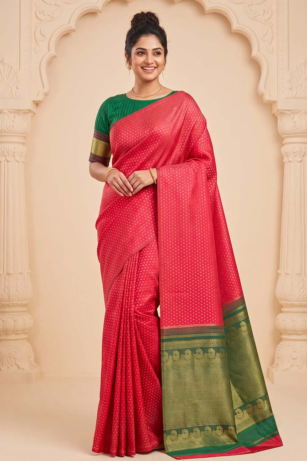 Corvai Kancheepuram Pure Silk Handloom Saree