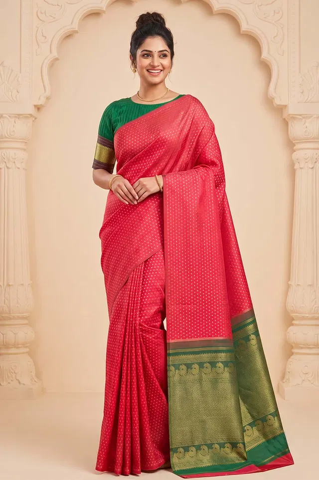 Corvai Kancheepuram Pure Silk Handloom Saree