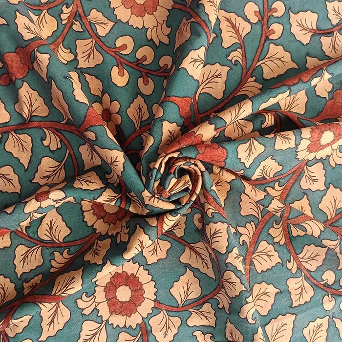 Srikalahasthi Pen Kalamkari (Vraathapani) Cotton Running Material (In Mtr)