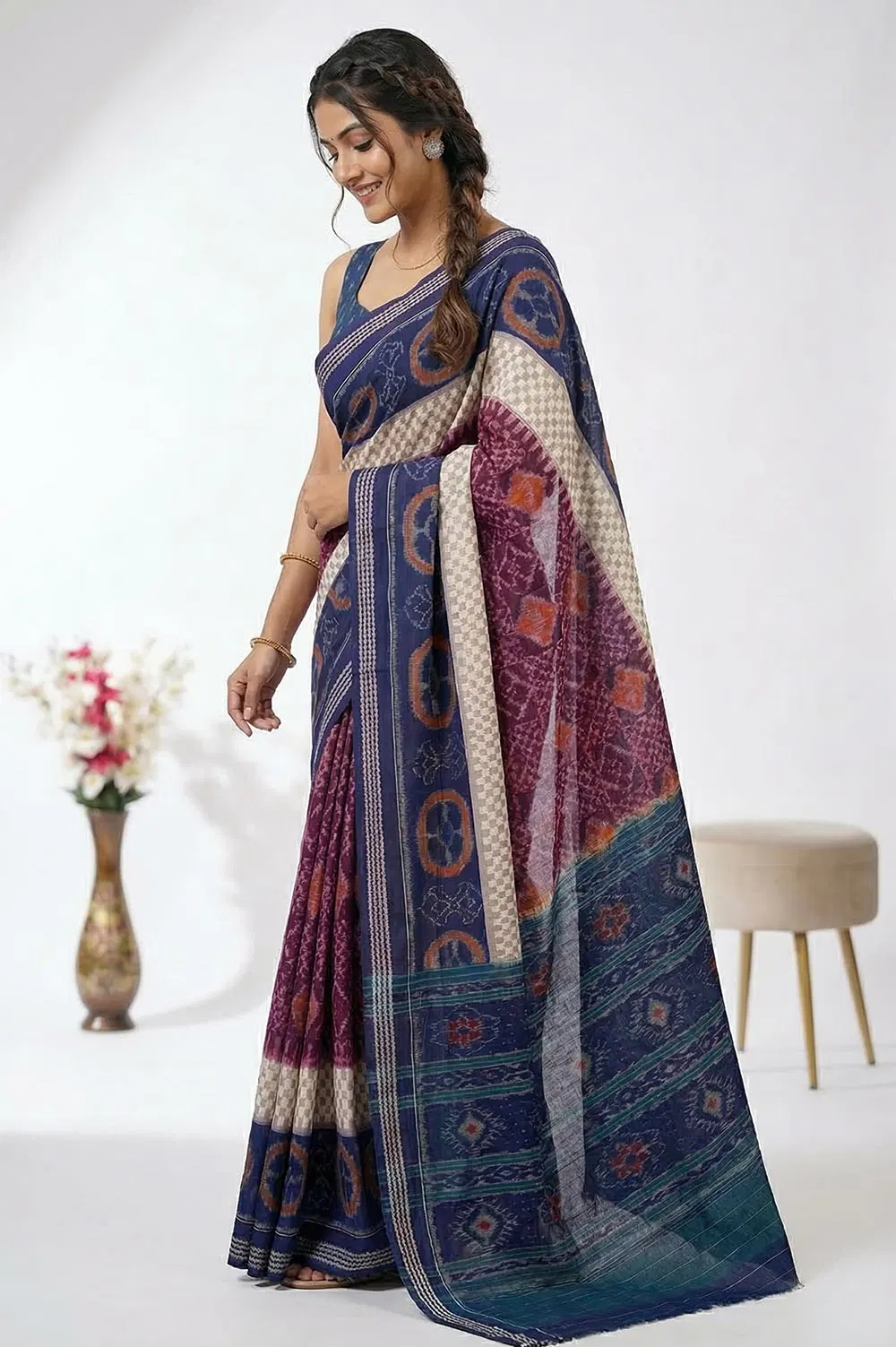Sambalpuri Bandha Pure Cotton Handloom Saree
