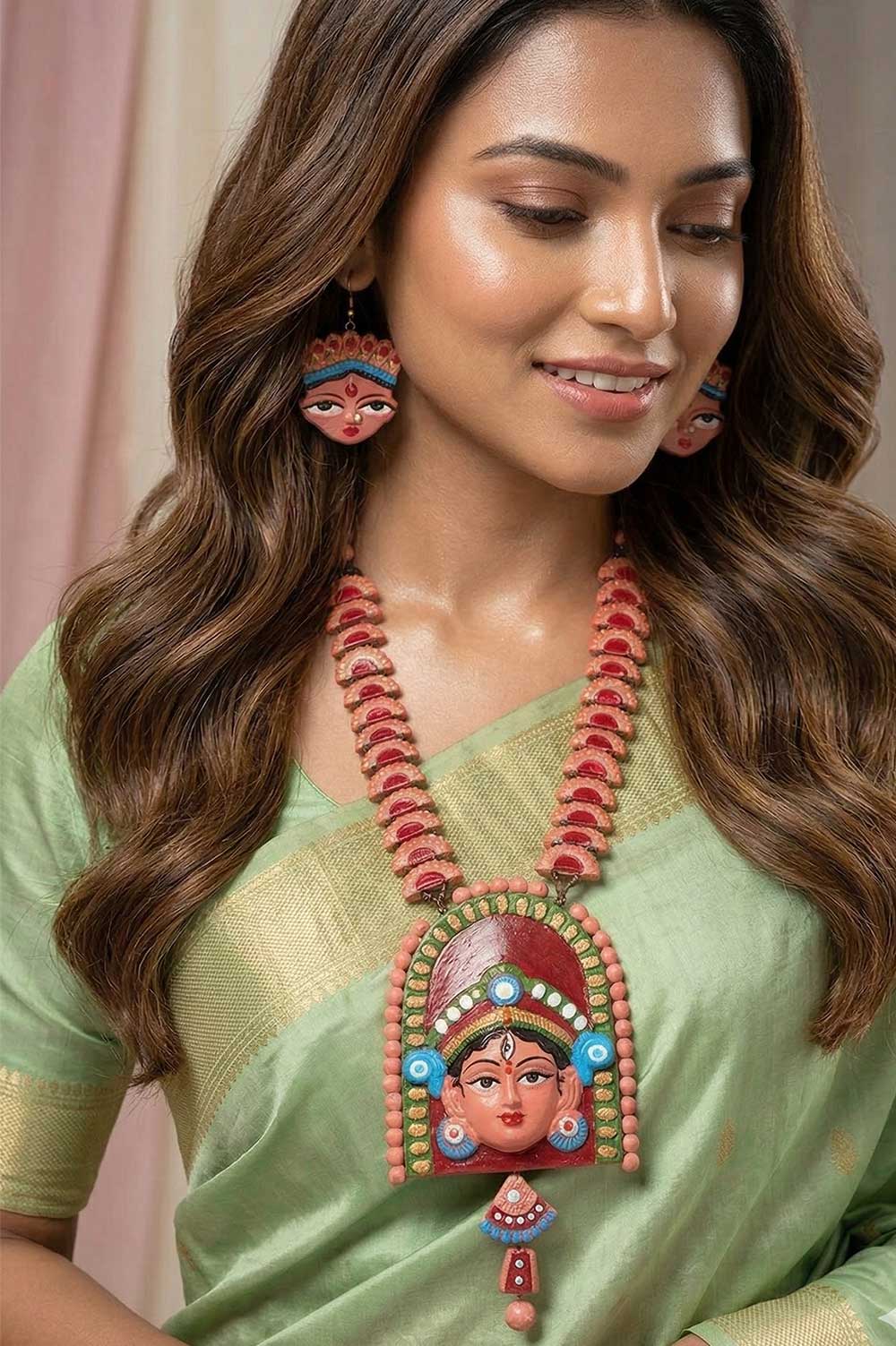 Bankura Panchmura Terracotta Jewellery Set