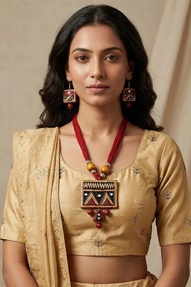 Bankura Panchmura Terracotta Jewellery Set