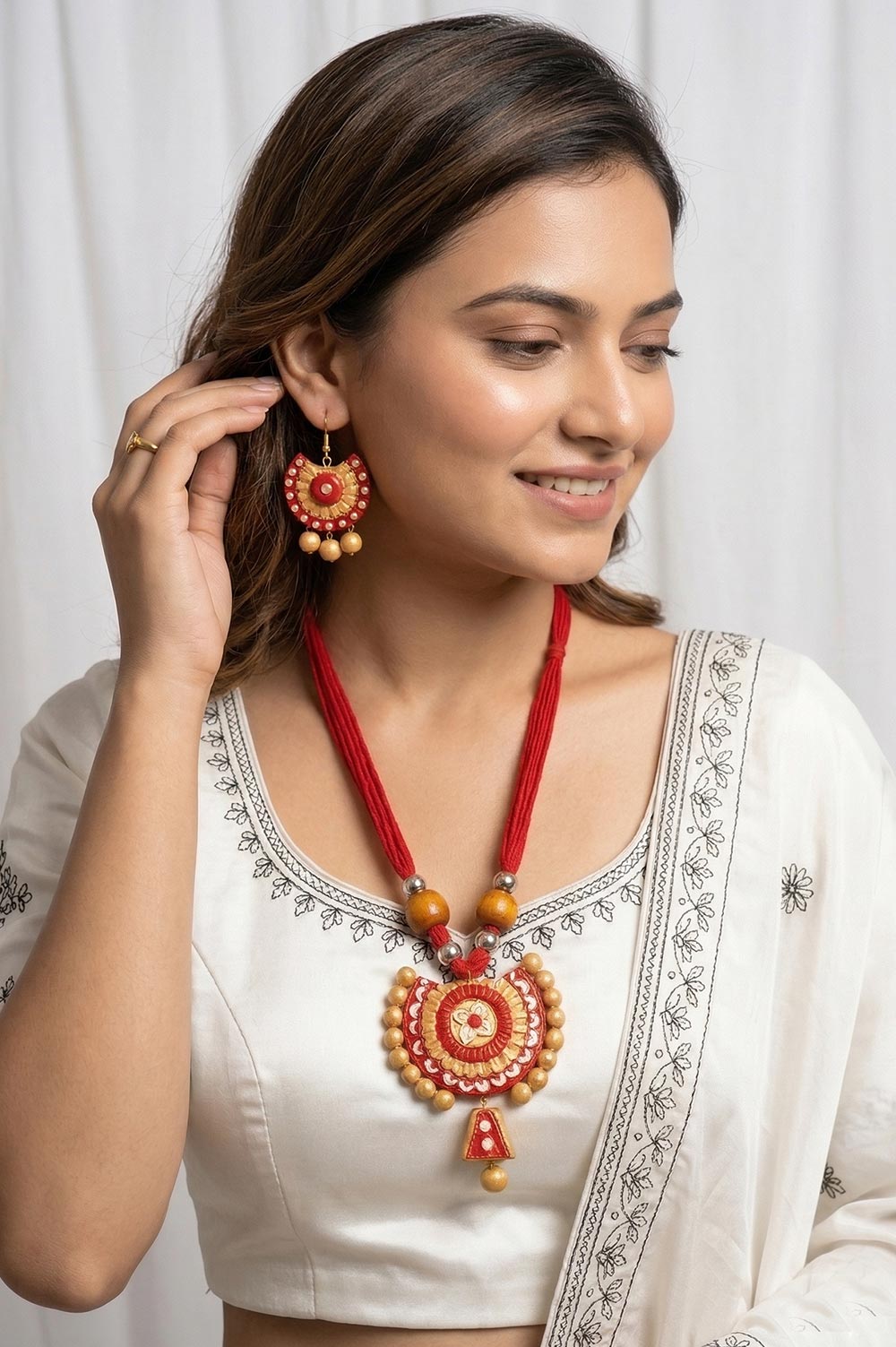 Bankura Panchmura Terracotta Jewellery Set