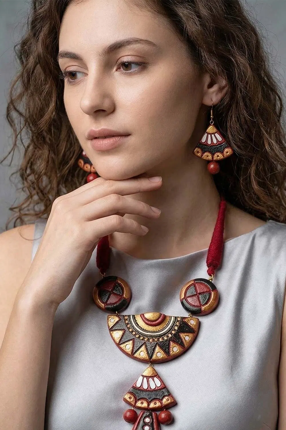 Bankura Panchmura Terracotta Jewellery Set