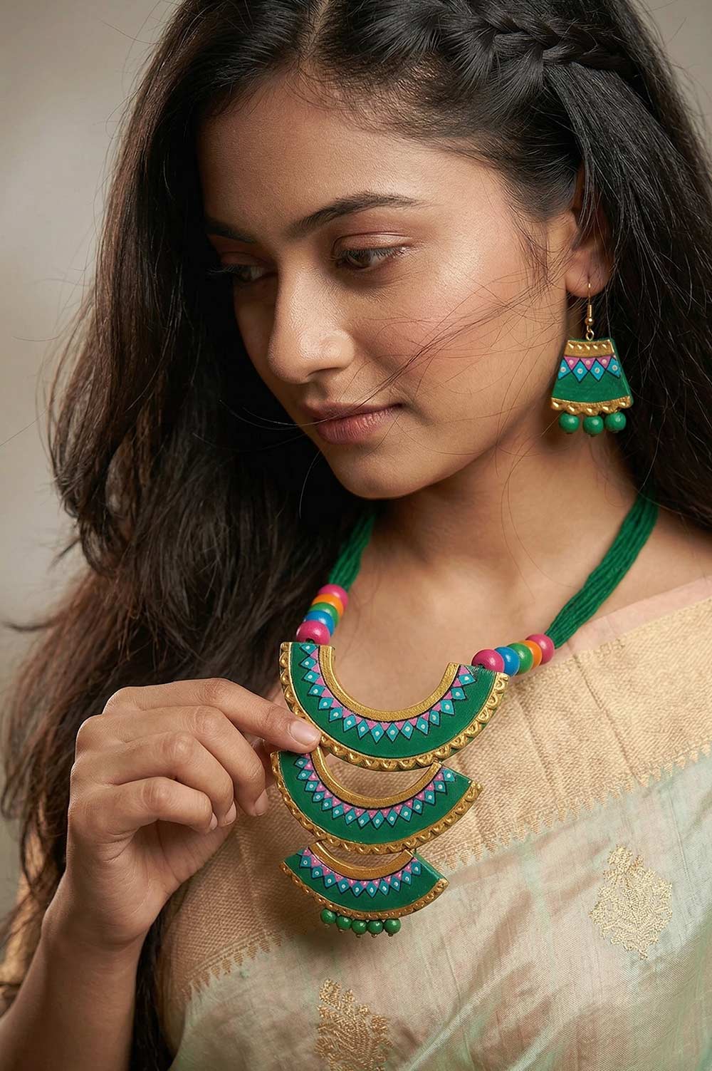 Bankura Panchmura Terracotta Jewellery Set