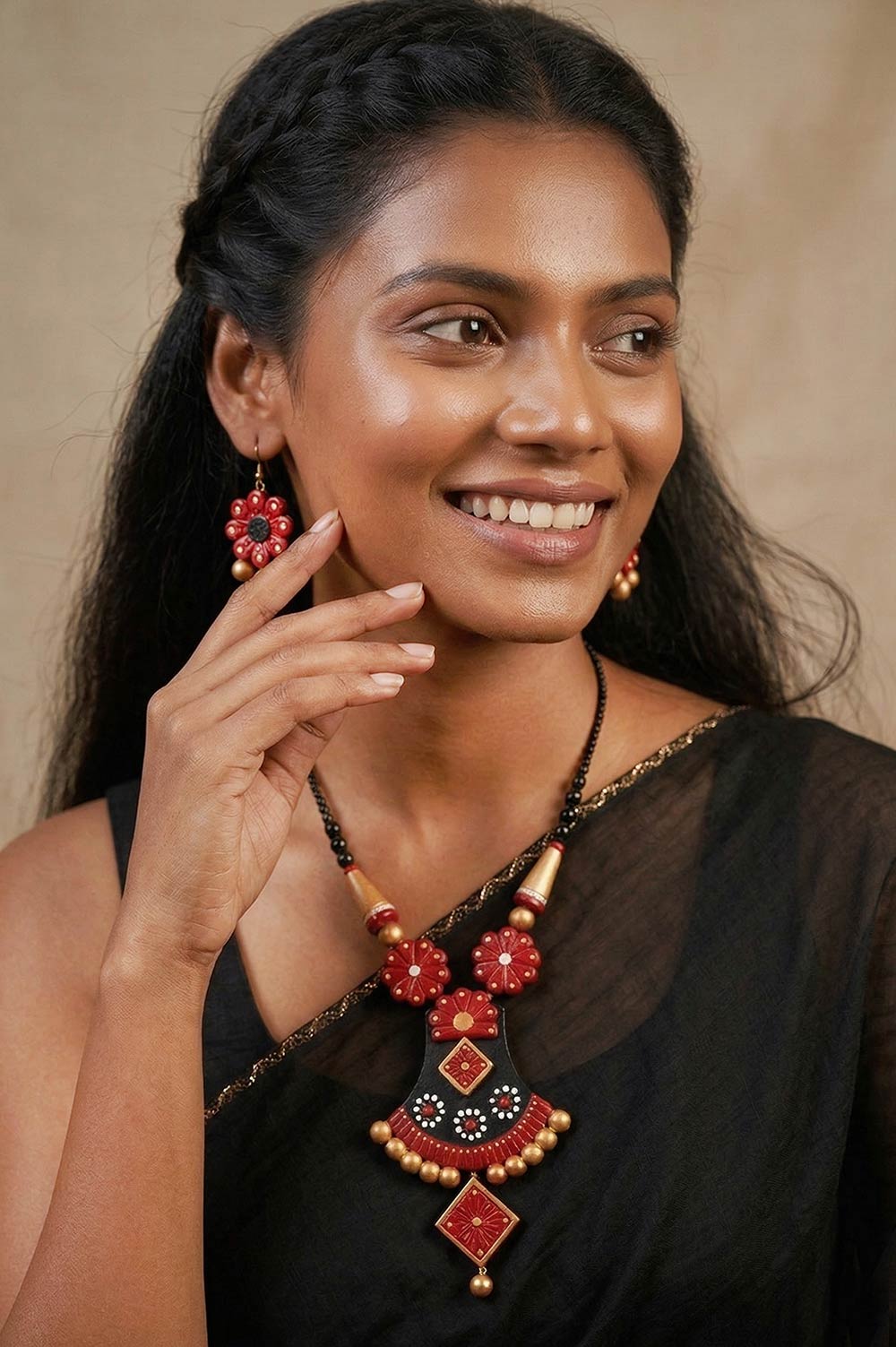 Bankura Panchmura Terracotta Jewellery Set
