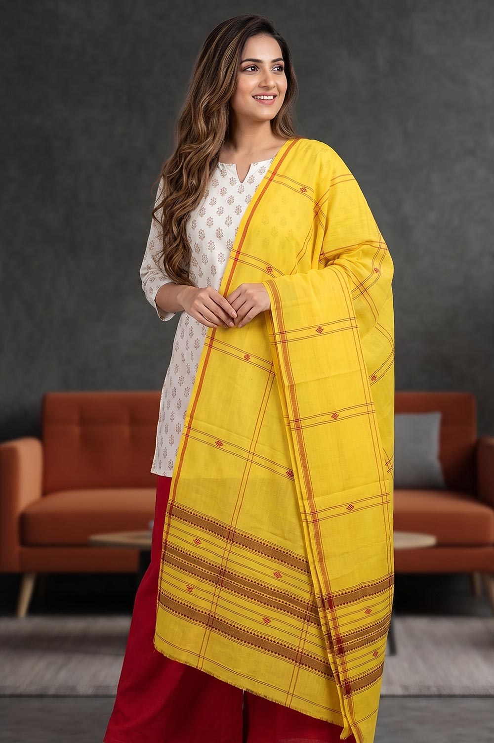 Organic Dyed Kotpad Pure Hand Spun Cotton Dupatta