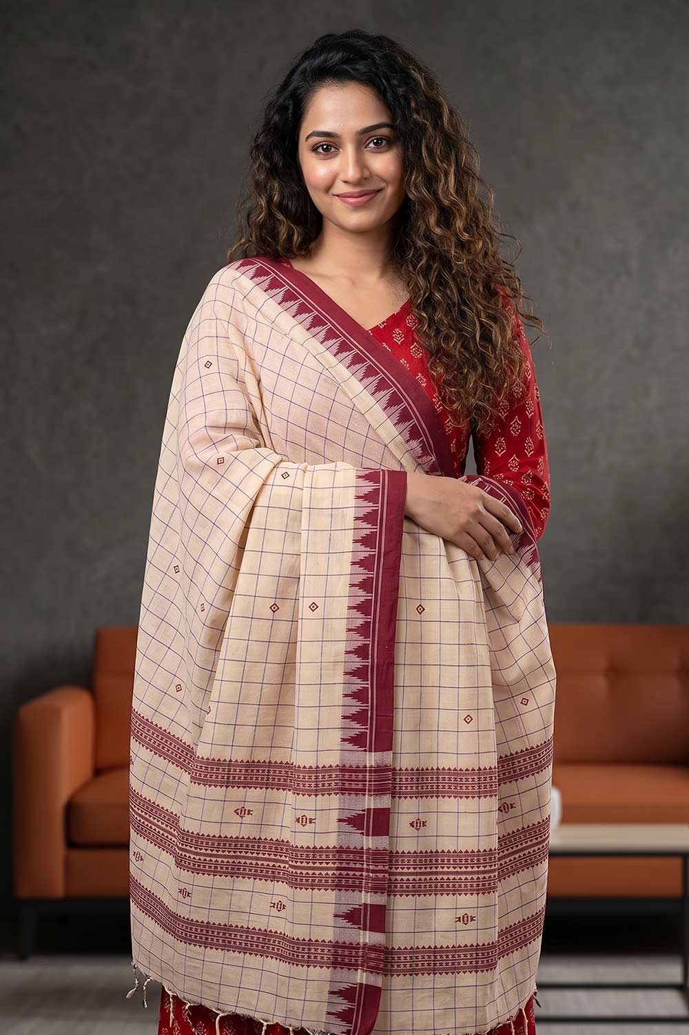 Organic Dyed Kotpad Pure Hand Spun Cotton Dupatta
