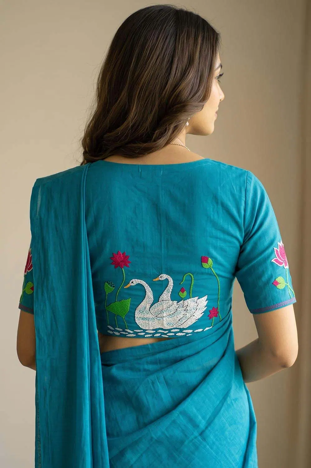 Nakshi Kantha Cotton Blouse (Intricate Hand Embroidery) 1 Mtr