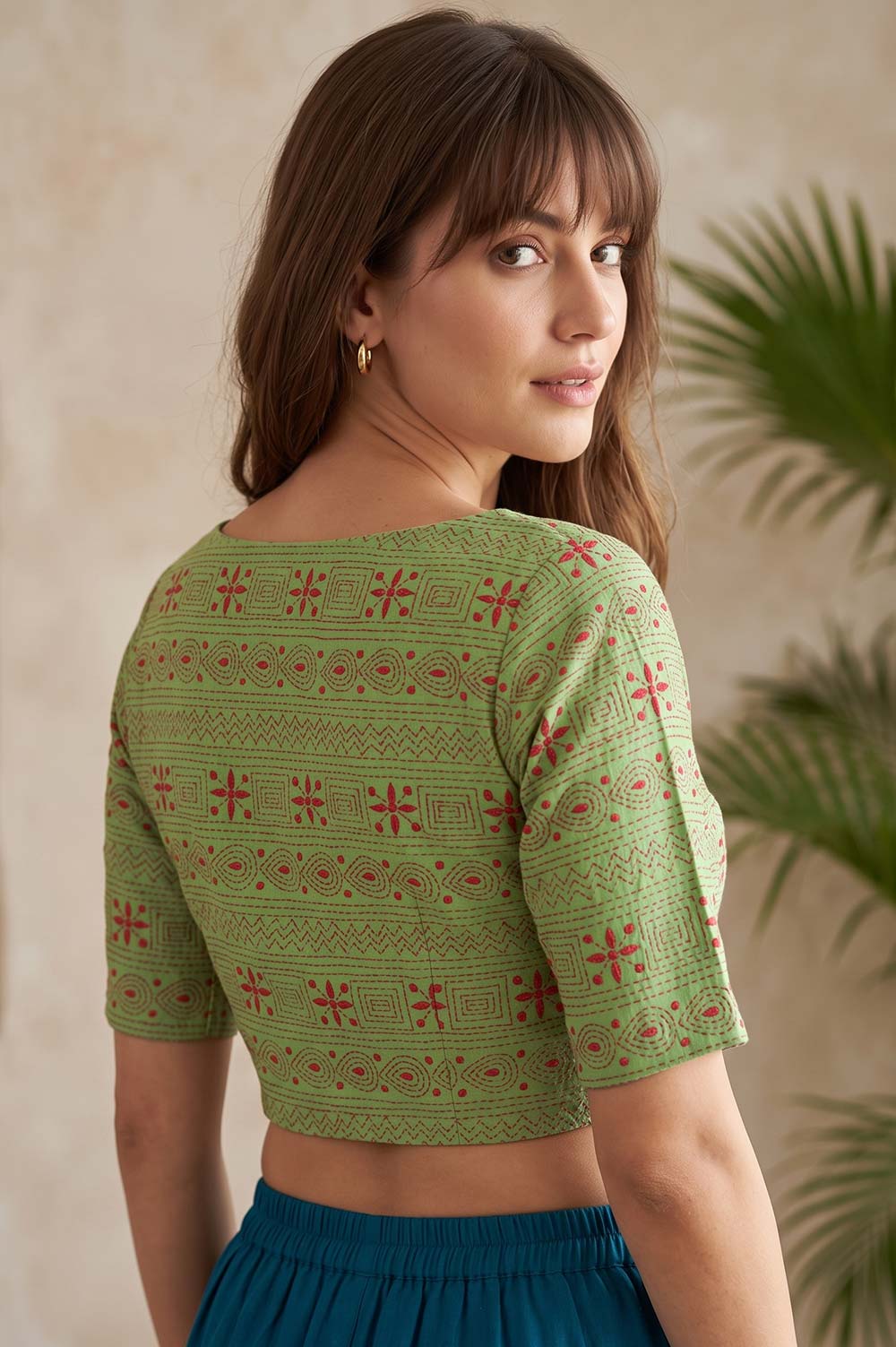 Nakshi Kantha Cotton Blouse (Intricate Hand Embroidery) 1 Mtr