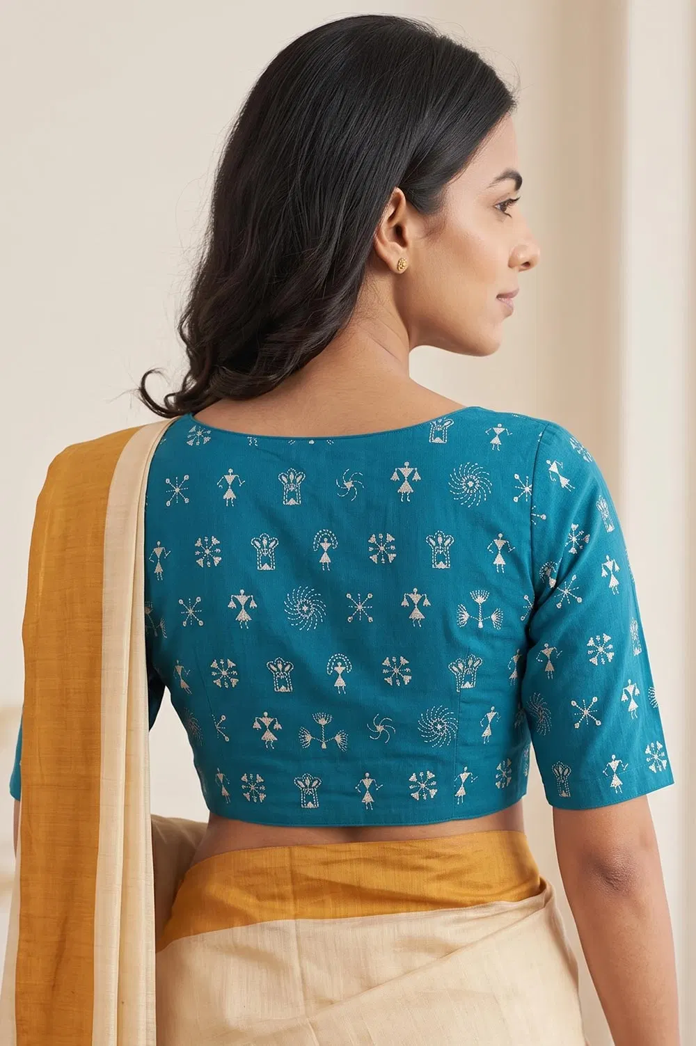 Nakshi Kantha Cotton Blouse (Intricate Hand Embroidery) 1 Mtr