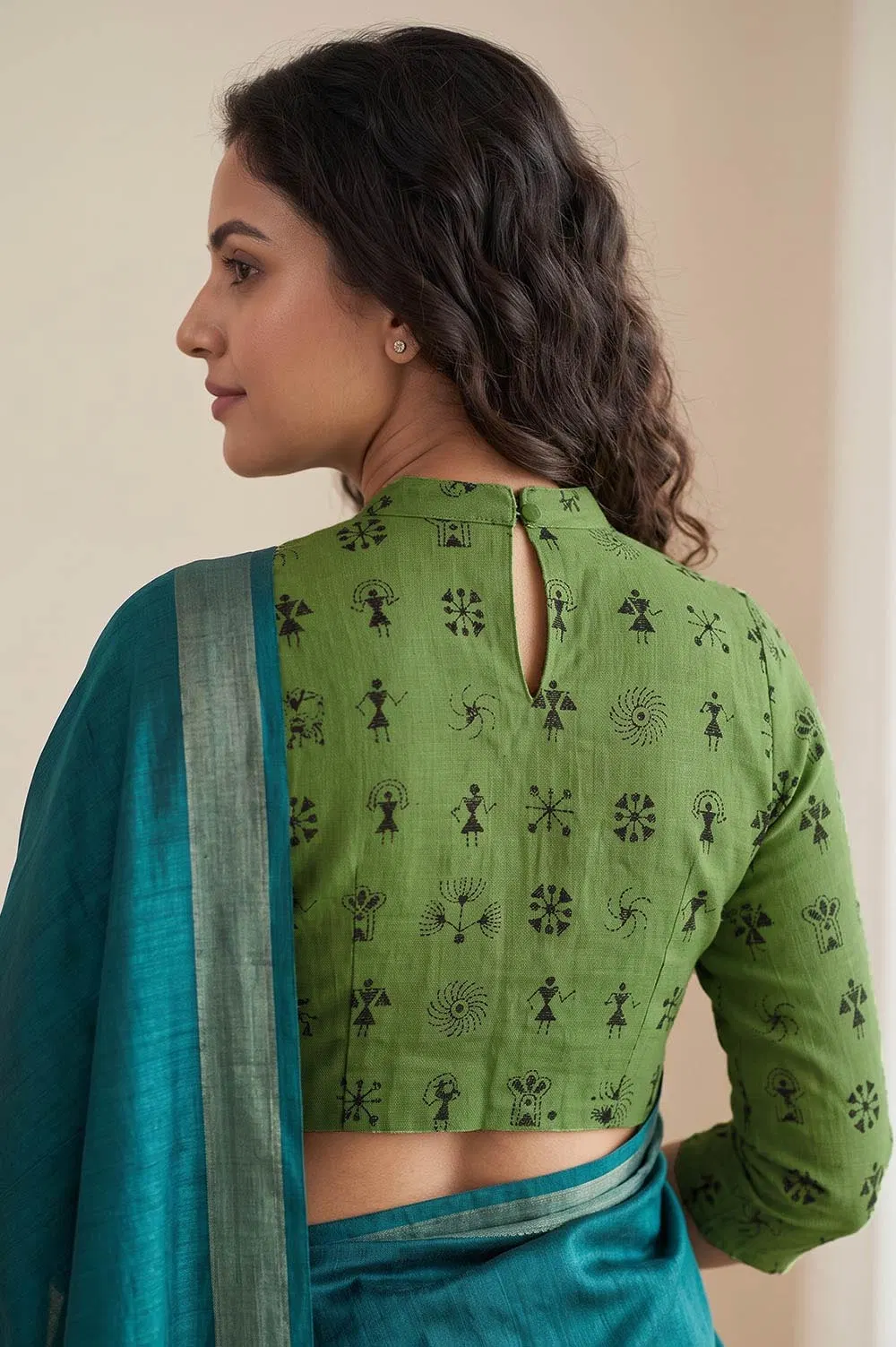 Nakshi Kantha Cotton Blouse (Intricate Hand Embroidery) 0.85 Mtr