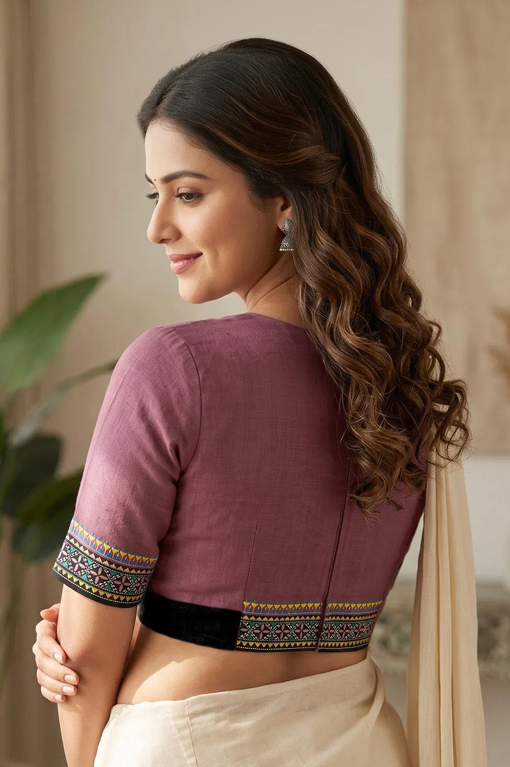 Nakshi Kantha Cotton Blouse (Intricate Hand Embroidery) 1 Mtr