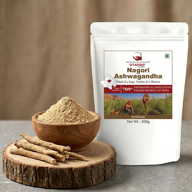 Nagori Ashwagandha Root (Whole & Powder) 200 grams
