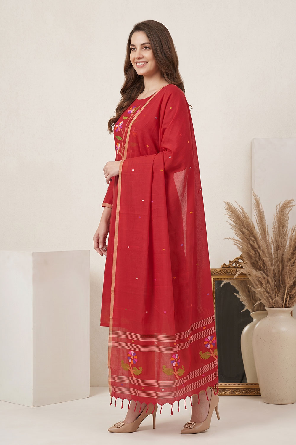 Jamdani Handloom Cotton Salwar Suit material