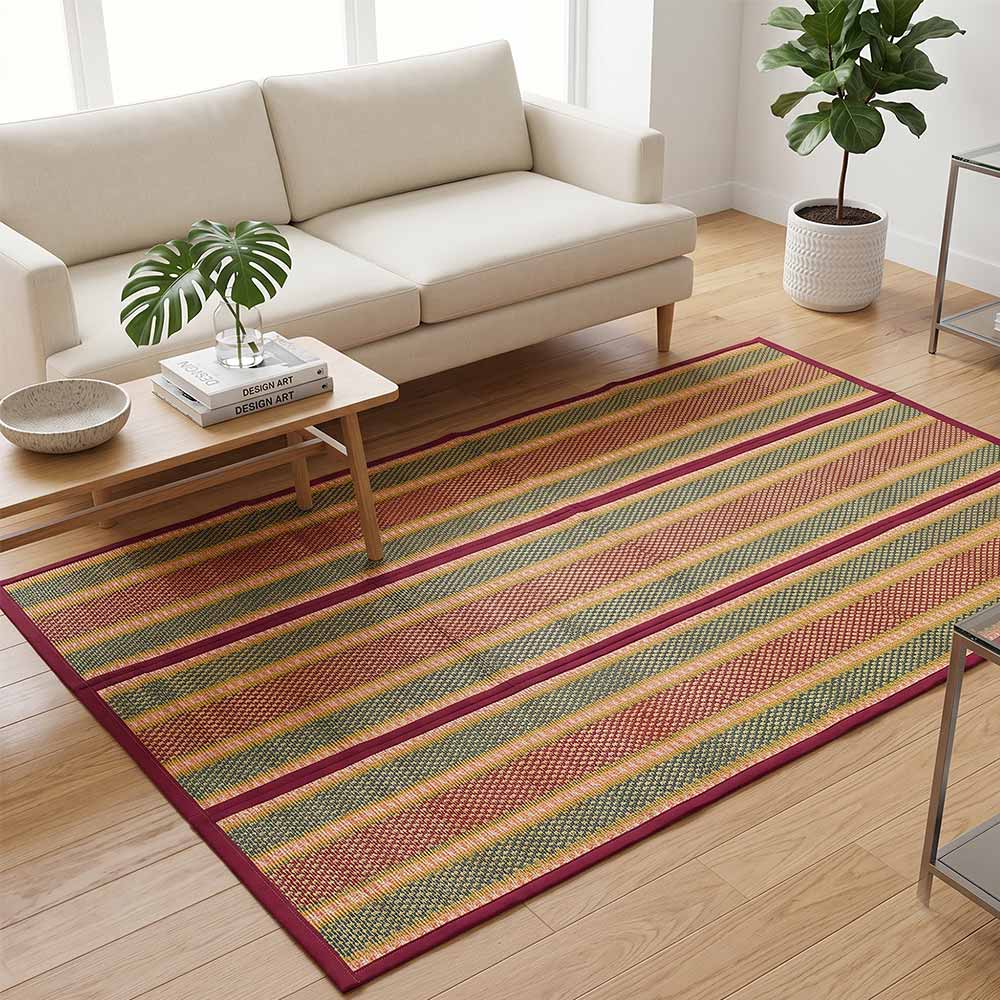 Eco-Friendly Madurkathi Grass Multipurpose Mat - 4 Fold (6*3) Feet