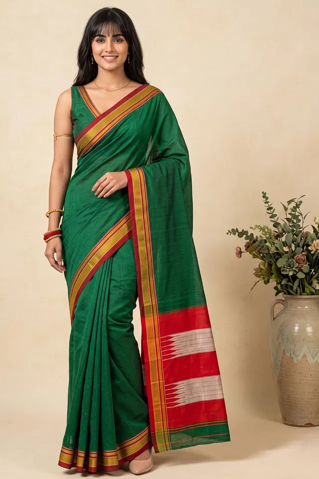 Ilkal Authentic Handloom Cotton-Silk Saree