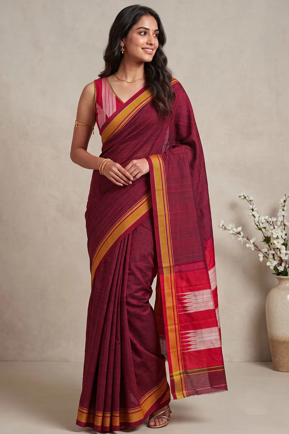 Ilkal Authentic Handloom Cotton-Silk Saree