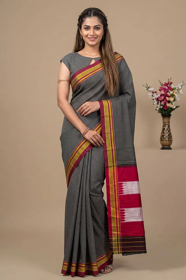 Ilkal Authentic Handloom Cotton-Silk Saree