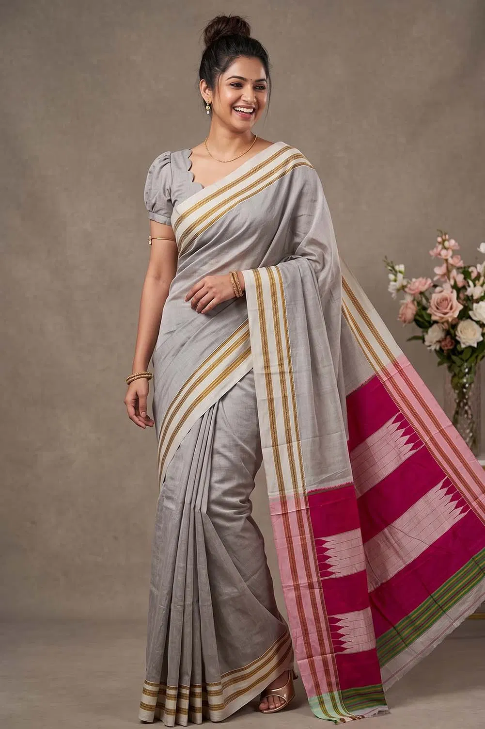 Ilkal Authentic Handloom Cotton-Silk Saree