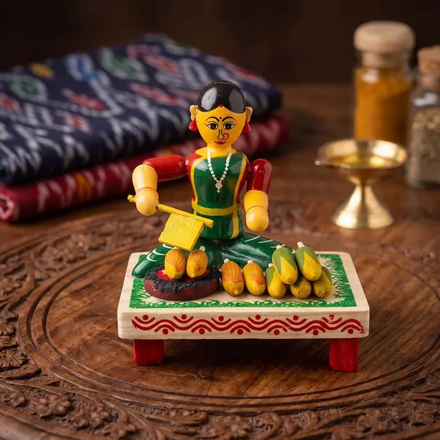Etikoppaka Toys - Lady Selling Corn (5 inch)