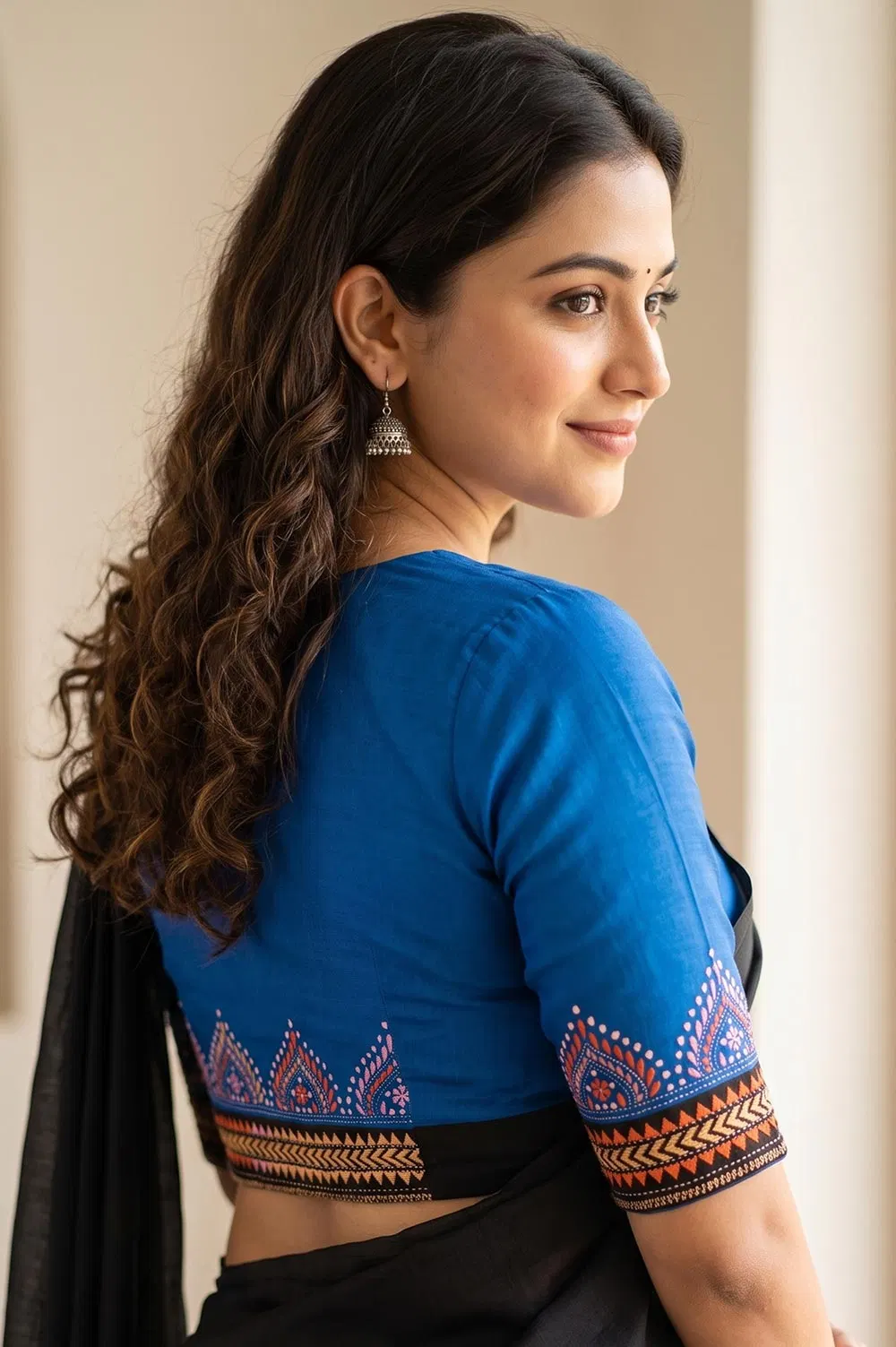 Nakshi Kantha Cotton Blouse (Intricate Hand Embroidery) 1 Mtr
