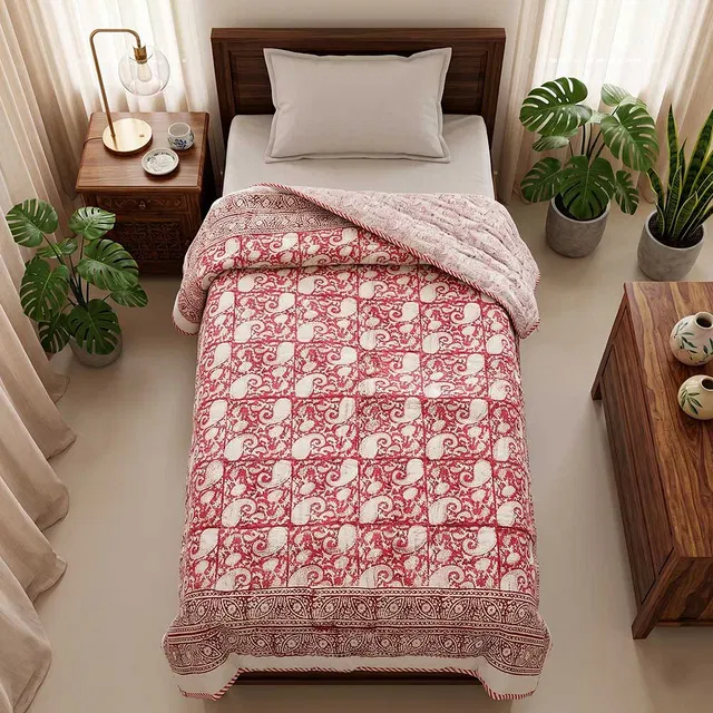 Sanganeri Hand Block Printed Comforter (5x7.5Ft)