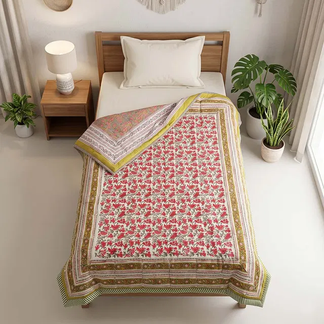 Sanganeri Hand Block Printed Comforter (5x7.5Ft)