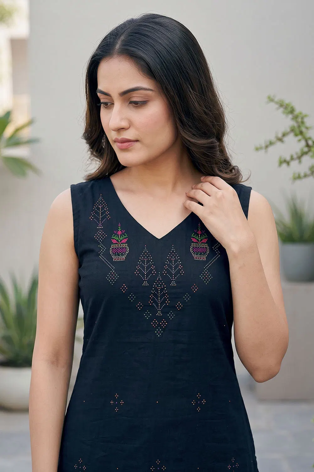 Tangaliya Cotton Kurti Unstitched Dress Material