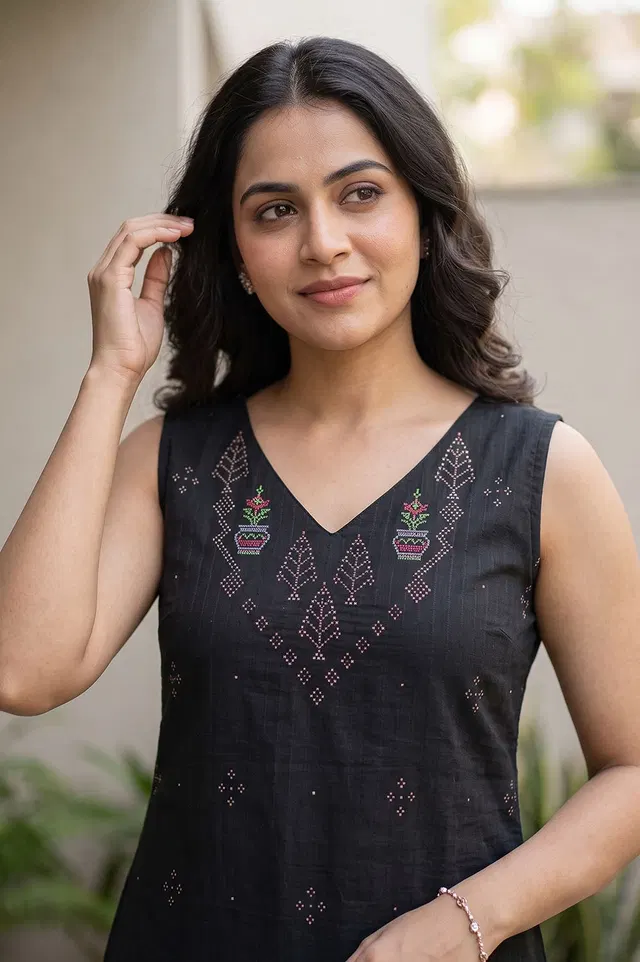 Tangaliya Cotton Kurti Unstitched Dress Material