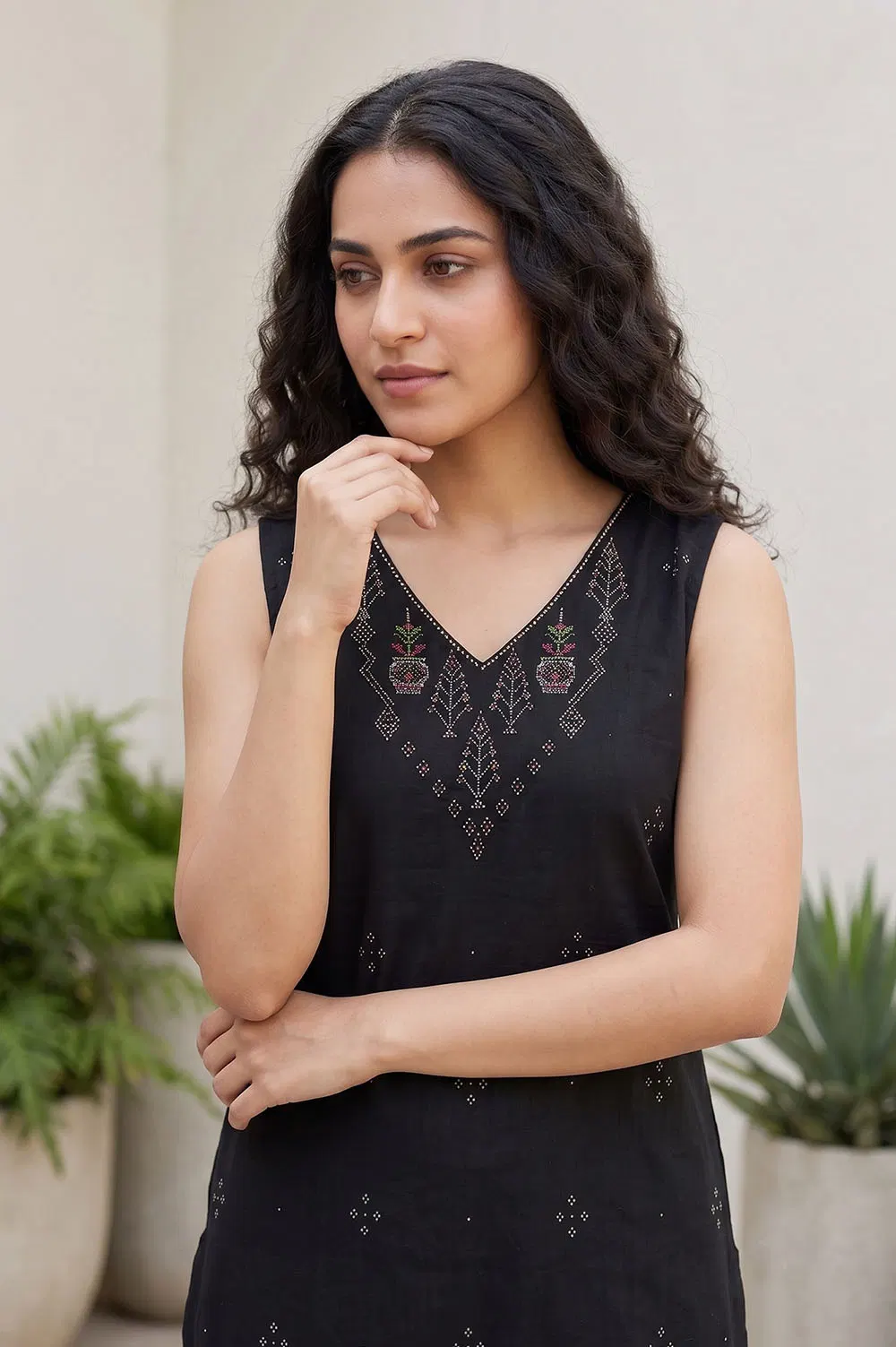 Tangaliya Cotton Kurti Unstitched Dress Material