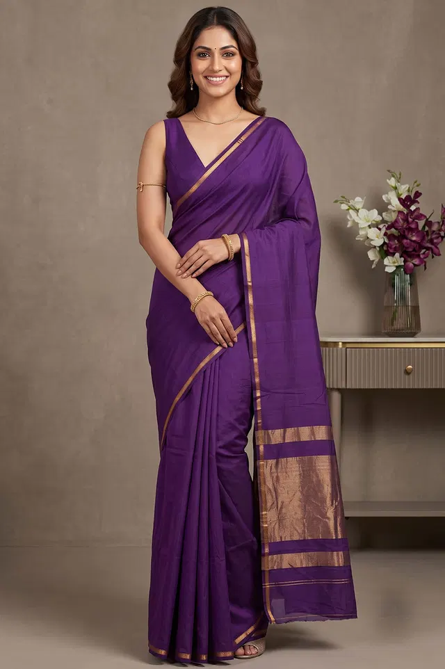 Maheshwar Handloom Cotton-Silk Saree