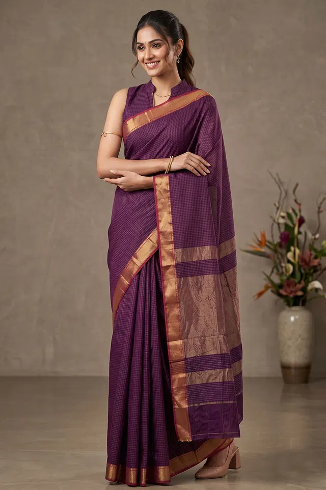 Maheshwar Handloom Cotton-Silk Saree