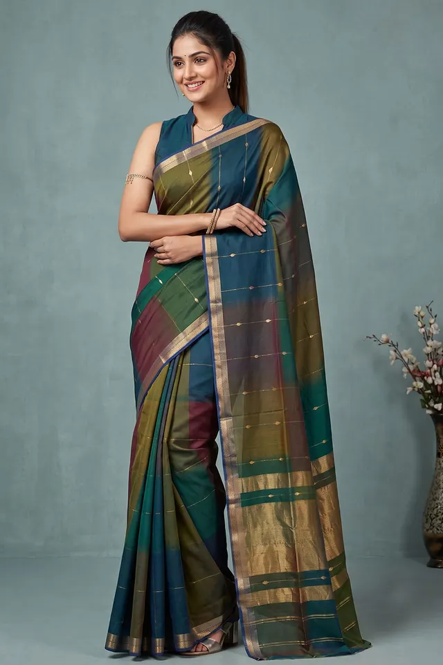 Maheshwar Handloom Cotton-Silk Saree